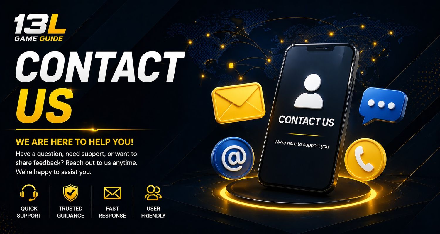 13L contact page banner showing support and help information